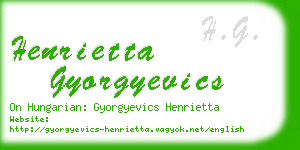 henrietta gyorgyevics business card